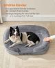 Feandrea Hundebett, Hundekissen, für große Hunde, 91 x 68 x 18 cm, orthopädisch, wasserdichte Innenschicht, erhöhte Ränder, abnehmbarer, waschbarer Bezug, rutschfest, hellgrau PGWDE282G01 Bild 4