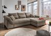 Polsterecke >Felicia< Schlaffunktion, Stauraum, Cord grau-braun - 302x89x188cm (BxHxT) Bild 2