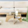 Couchtisch 36 80 80 cm aus Sicherheitsglas und MDF in Naturholzoptik Bild 2