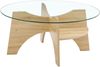 Couchtisch 36 80 80 cm aus Sicherheitsglas und MDF in Naturholzoptik Bild 4