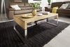 Couchtisch >HILARY< Glasablage, Eiche, Massivholz - 110x39x70cm (BxHxT) Bild 2