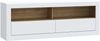 Lowboard >LEFKADAS< 2 Schübe, Weiss / Mauvella Eiche Dekor - 175,4x61,6x41,4cm (BxHxT) Bild 3
