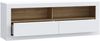 Lowboard >LEFKADAS< 2 Schübe, Weiss / Mauvella Eiche Dekor - 175,4x61,6x41,4cm (BxHxT) Bild 5