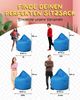 PATCH HOME Sitzsack Tropfenform – Jumbo – Königsblau, bequemer Sitzsack aus Luxus-Polyester-Gewebe, bereits befüllt Bild 3