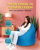 PATCH HOME Sitzsack Tropfenform – Jumbo – Königsblau, bequemer Sitzsack aus Luxus-Polyester-Gewebe, bereits befüllt Bild 2