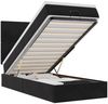 vidaXL Ottoman-Bett mit Matratzen & LEDs Schwarz 80x200 cm Samt 3314212 Bild 2