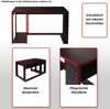 Schreibtisch HWC-J26, Computertisch Bürotisch, 120x60x76cm ~ schwarz-grün Bild 2