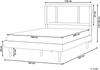 Bett mit LED AURAY 160 x 200 cm Rattan Heller Holzfarbton Bild 2