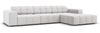 Micadoni Ecksofa Jennifer 4-Sitzer Rechts Samt Silber Bild 2