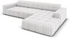 Micadoni Ecksofa Jennifer 4-Sitzer Rechts Samt Silber Bild 3