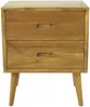 Vente-unique - PONIDA Bedside table Holz, Platte Beige - B 35 cm x H 55 cm x L 45 cm Bild 3