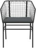 vidaXL 3-tlg. Garten-Essgruppe mit Kissen Schwarz Poly Rattan Glas 3334499 Bild 5