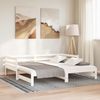 vidaXL Tagesbett Ausziehbar Weiß 2x(90x190) cm Massivholz Kiefer [814655] Bild 4