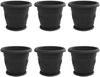 vidaXL Blumentöpfe 6 pcs Schwarz Ø 34 x 28 cm Kunststoff 3403278 Bild 2