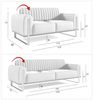 Sofaset Designersofas VALERIE 3-2 in Stoff Stoff Elisa Velvet Flaschengrün Bild 5