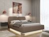 Selsey 'Comoves' Polsterbett 140x200 mit Veloursbezug, LED, Bettkasten und Lattenrost Braun Bild 3