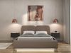 Selsey 'Comoves' Polsterbett 140x200 mit Veloursbezug, LED, Bettkasten und Lattenrost Braun Bild 2