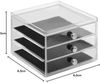Organizer Schubladenbox Aufbewahrungsbox 3 Schublade mDesign transparent/schwarz Bild 2