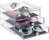 Organizer Schubladenbox Aufbewahrungsbox 3 Schublade mDesign transparent/schwarz Bild 5