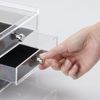 Organizer Schubladenbox Aufbewahrungsbox 3 Schublade mDesign transparent/schwarz Bild 4