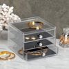 Organizer Schubladenbox Aufbewahrungsbox 3 Schublade mDesign transparent/schwarz Bild 3
