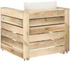 vidaXL 2-tlg. Garten-Lounge-Set mit Kissen Grün Imprägniertes Holz 3074533 Bild 5
