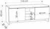 Dmora Schuhschrank Axar, Schuhregal, Mehrzweck-Eingangsgarderobe, Möbel für Schuhe, 110x37h43 cm, Eiche Bild 3