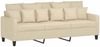 vidaXL 3-Sitzer-Sofa Creme 180 cm Stoff 359277 Bild 2