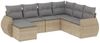 vidaXL 7-tlg. Garten-Sofagarnitur mit Kissen Beige Poly Rattan 3254036 Bild 2