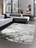 Carpetia Teppich Teppich Marmor Muster mit Glanzfasern grau silber, rechteckig, Höhe: 12 mm Bild 2