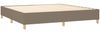 vidaXL Boxspringbett mit Matratze Stoff Taupe 200x200 cm, Härtegrad: H2 [3132101] Bild 3