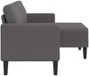 vidaXL 2-Sitzer-Sofa mit Chaiselongue L-Form Grau 125 cm Kunstleder 4107085 Bild 4