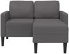 vidaXL 2-Sitzer-Sofa mit Chaiselongue L-Form Grau 125 cm Kunstleder 4107085 Bild 3