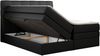 Boxspringbett mit Kopfteil und Topper, Polsterbett - LUKA-KING - 180x200cm - Schwarz Kunstleder - H4 Bild 4
