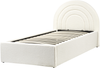 Kinderbett mit Stauraum Bouclé ANET 90 x 200 cm Cremeweiß Bild 5