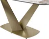 Vente-unique - PORELIMA Esstisch GlasKeramik GrauWeiß - B 90 cm x H 76 cm x L 180 cm Bild 5