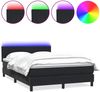 vidaXL Boxspringbett mit Matratze & LED Schwarz 160x210 cm Samt 3317081 Bild 2