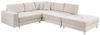 riess-ambiente Ecksofa KENT 220cm champagner/beige - Strickstoff, inkl. Hocker, Rundumbezug, Set 1 Teile, Moderne Wohnlandschaft - ideal für Wohnzimmer, TV-Ecke und Lesen Bild 2