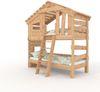 BIBEX ‘Alpin Chalet‘ Hochbett mit Unterbett, massive Kiefer, naturbelassen, 90 x 200 cm Bild 2