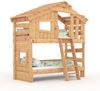 BIBEX ‘Alpin Chalet‘ Hochbett mit Unterbett, massive Kiefer, naturbelassen, 90 x 200 cm Bild 3