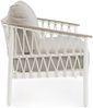 2-Sitzer Gartensofa Xinef - Aluminium & Seilgeflecht, inkl. Kissen, Off-White Bild 3