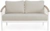 2-Sitzer Gartensofa Xinef - Aluminium & Seilgeflecht, inkl. Kissen, Off-White Bild 2