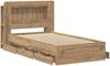 vidaXL Bettgestell mit Stauraum mit Kopfteil Artisan-Eiche 80 x 200 cm 3433997 Bild 4