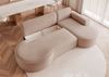Ecksofa Schlafsofa Sofa ARLET in Stoff Riviera Cappuccino Ottomane Rechts Bild 5