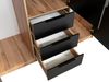 Kleiderschrank Bado Lux D3 (Farbe: Eiche Wotan / Schwarz + Eiche Wotan) Bild 4