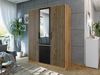 Kleiderschrank Bado Lux D3 (Farbe: Eiche Wotan / Schwarz + Eiche Wotan) Bild 3