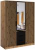Kleiderschrank Bado Lux D3 (Farbe: Eiche Wotan / Schwarz + Eiche Wotan) Bild 2