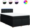 vidaXL Boxspringbett mit Matratze Schwarz 120x200 cm Stoff 3288963 Bild 2