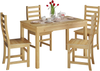 Essgruppe für Vier mit Tisch und modernen Stühlen Kiefer Massivholz 90.70-51 C-Set 21 Bild 2