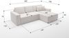 Ecksofa Schlafsofa Sofa CONOR Kunstleder Creme Ottomane Links Bild 3